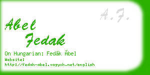 abel fedak business card